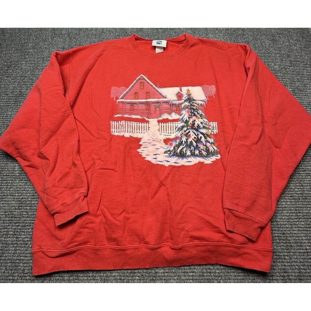 Universal Studios Sweatshirt Womens 2XL Christmas‎ Tree Cabin Holiday Grandma